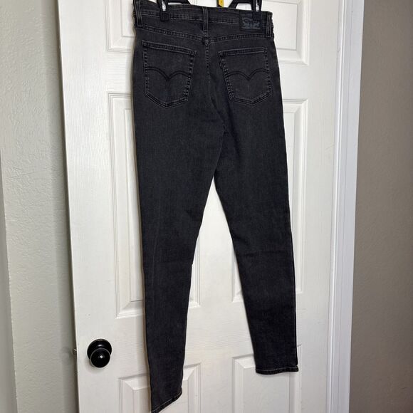 Levi’s W31 L32 High Rise Skinny 721 Jeans Charcoal Gray Stretch Denim - Picture 8 of 10